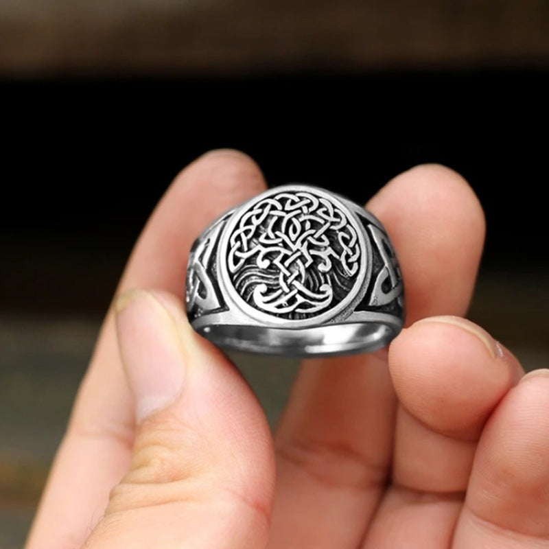 European and American Viking Celtic Tree of Life Ring - Mensclub.co.uk