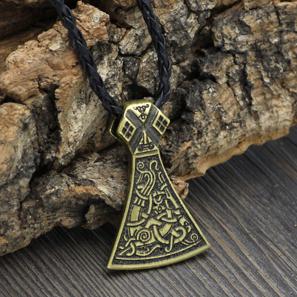 Viking Mamen Axe Necklace – Sleek & Simple Design, Fine Workmanship | 58CM Chain | Perfect Gift