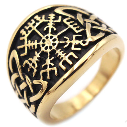 Viking Totem Ring | Men's Titanium Steel Vintage Norse Mythology Jewelry