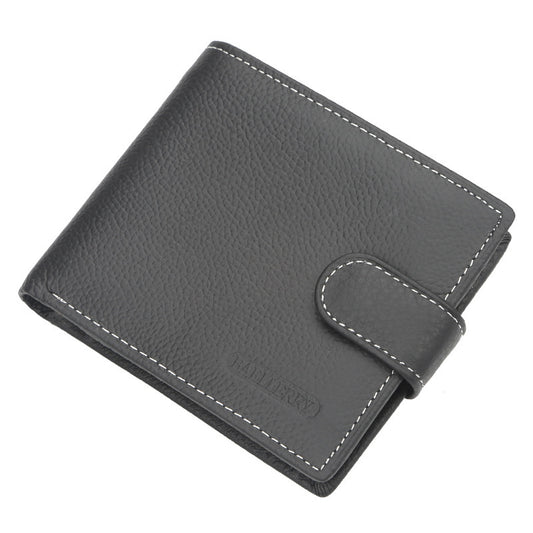 Men Short Retro Buckle Multifunctional Wallet - Mensclub.co.uk