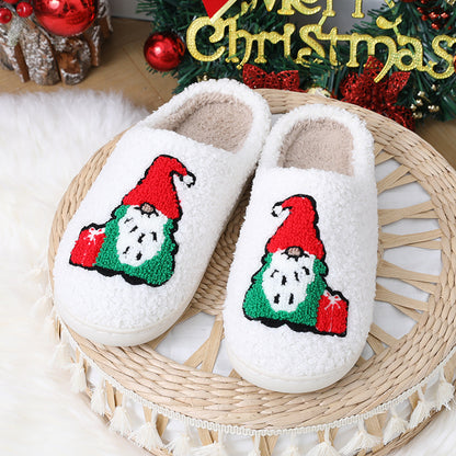 Cute Cartoon Santa Claus Home Slippers | Anti-Slip, Warm, & Wear-Resistant | Holiday Comfort for Men & Women