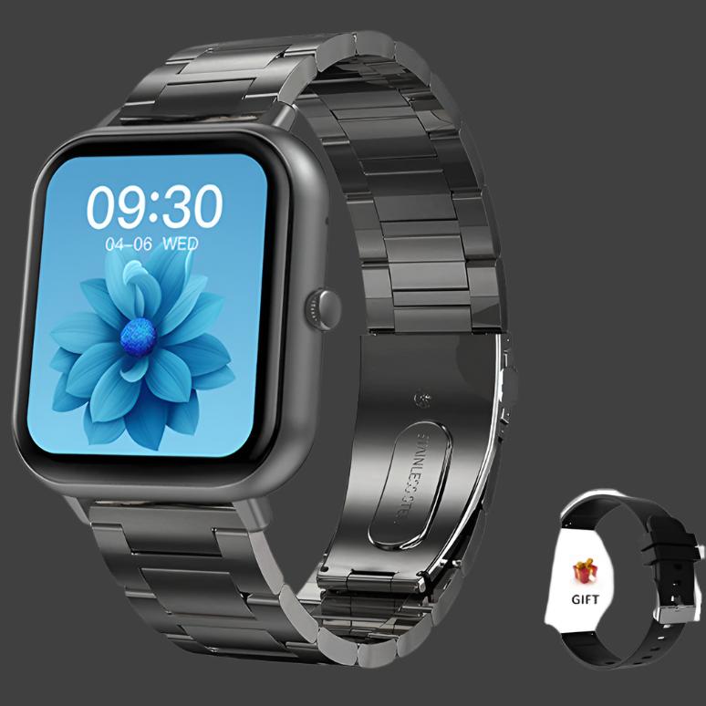 AI Voice Assistant Smart Watch | Heart Rate, Blood Pressure, Blood Oxygen & Sleep Monitoring | Waterproof AMOLED Touch Screen