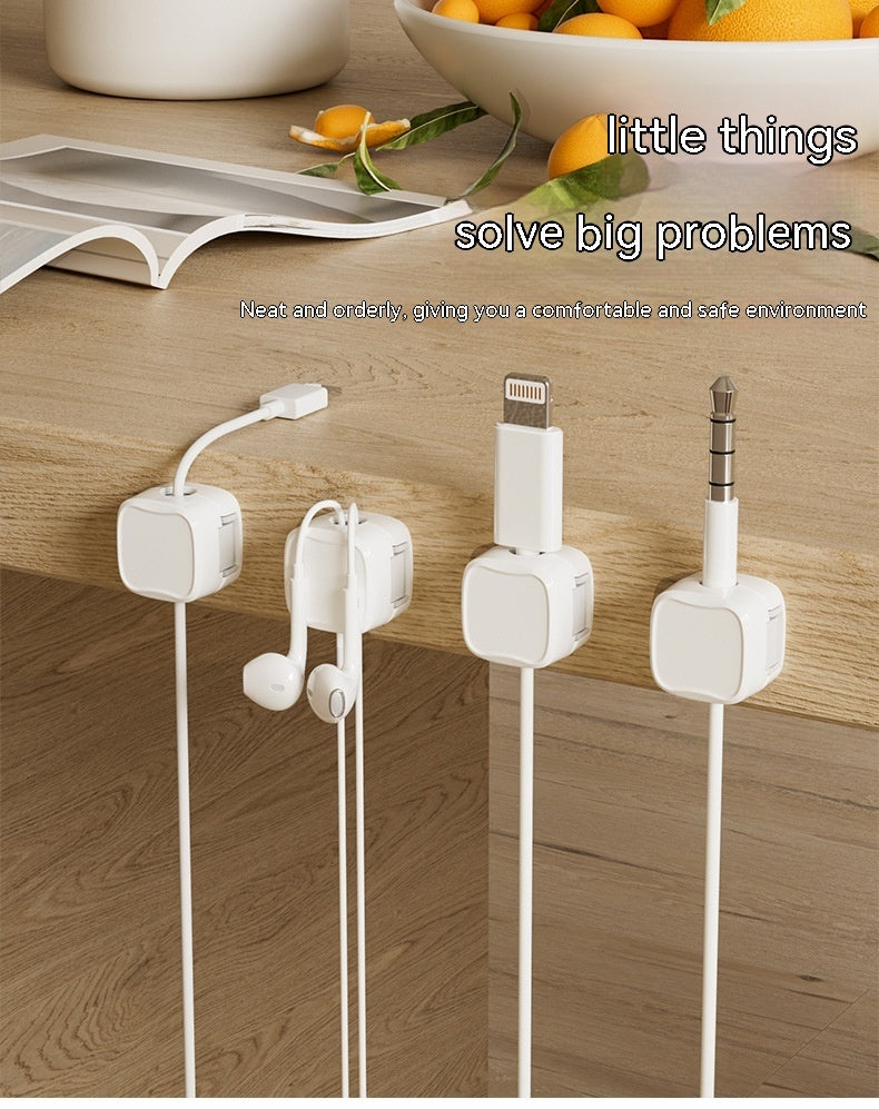 Magnetic Cable Clip Under Desk Cable Management | Easy Installation, Secure Cord Organizer