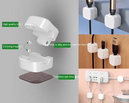 Magnetic Cable Clip Under Desk Cable Management | Easy Installation, Secure Cord Organizer