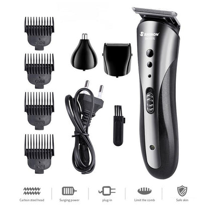 Three-in-One Men's Multifunctional Grooming Suit | SH-1976 Model | Compact & Rechargeable