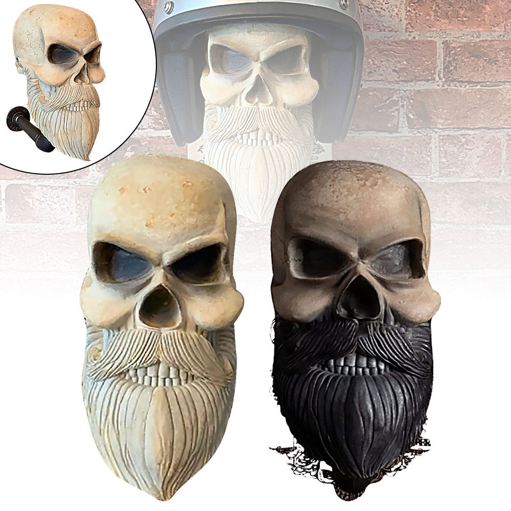 Resin Skull Motorcycle Bracket | Cartoon-Inspired Design | Black & White | Stylish and Durable