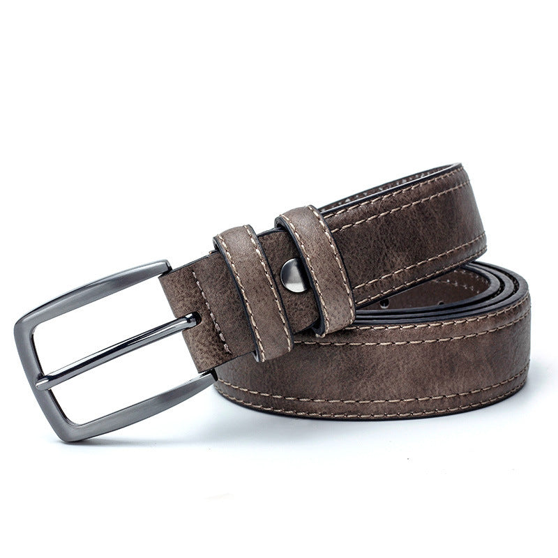 Vintage-Style Men's Belt - Classic Elegance with Premium Imitation Leather