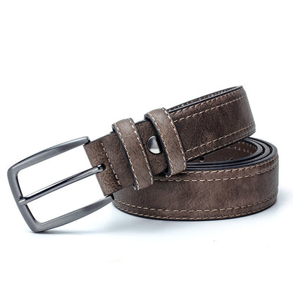 Vintage-Style Men's Belt - Classic Elegance with Premium Imitation Leather