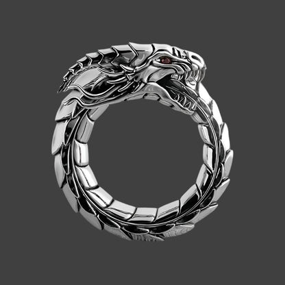 Vintage ethnic Dragon Male Rings - Mensclub.co.uk