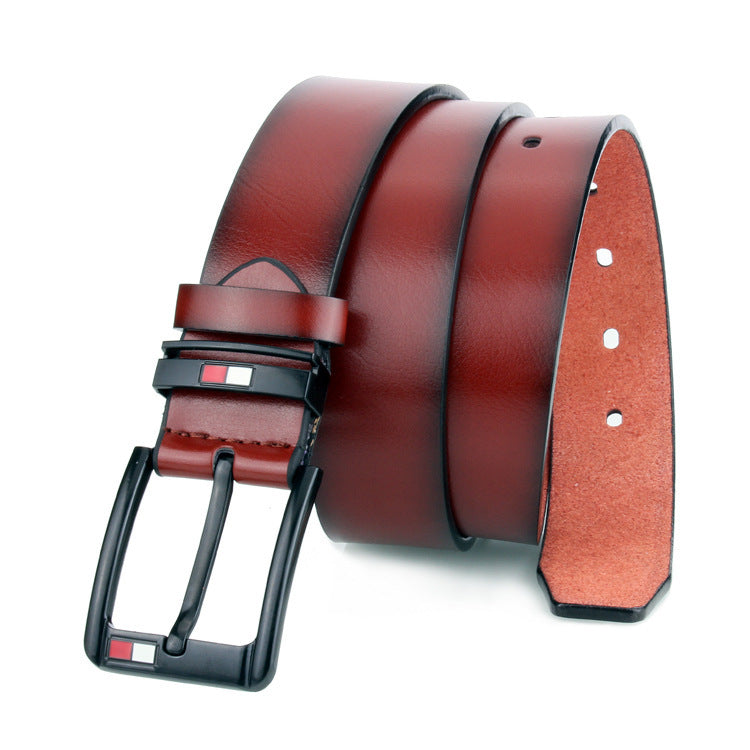 Versatile Men's Split Leather Belt with Alloy Buckle – Perfect for Fashion & Casual Wear