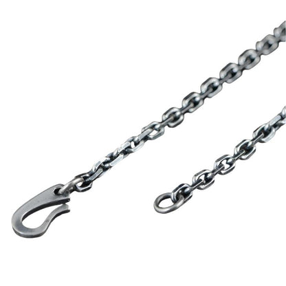 S925 Silver Retro O-Shaped Thickened S Hook Necklace | Unisex | Adjustable 45cm-80cm Length