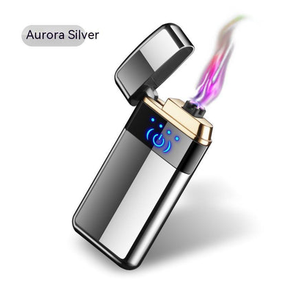 Windproof Electronic Cigarette Lighter | USB Rechargeable, Metal Design in Multiple Colors