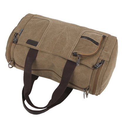 Men's Fashion Canvas Shoulder Bag | Casual Style with Zipper, Multiple Pockets, and Single Strap