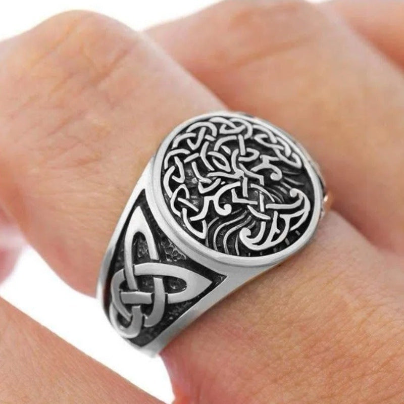 European and American Viking Celtic Tree of Life Ring - Mensclub.co.uk