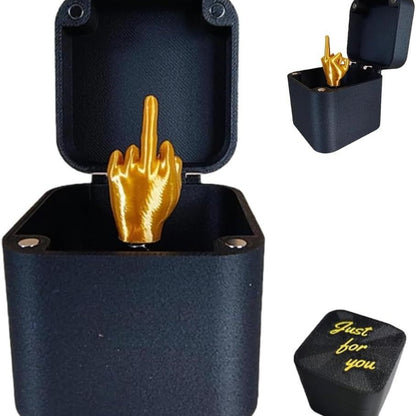 American-Style Christmas Middle Finger Gift Box | Novelty Prank Gift | 5x5x5cm Ornament