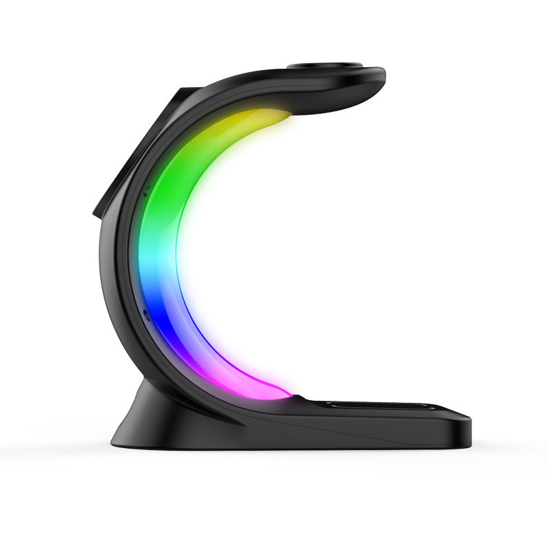 4 In 1 Magnetic Wireless Charger with RGB Lamp | Fast Charging, FOD Detection, Universal Compatibility