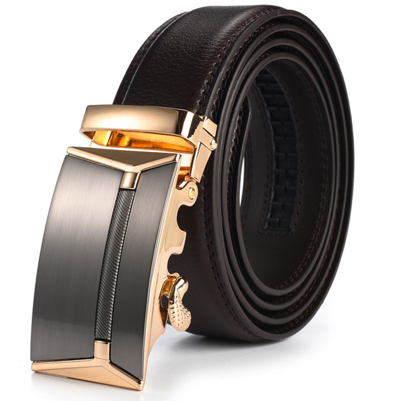 Professional Double Skin Leather Belt for Men | Business Style | Automatic Buckle