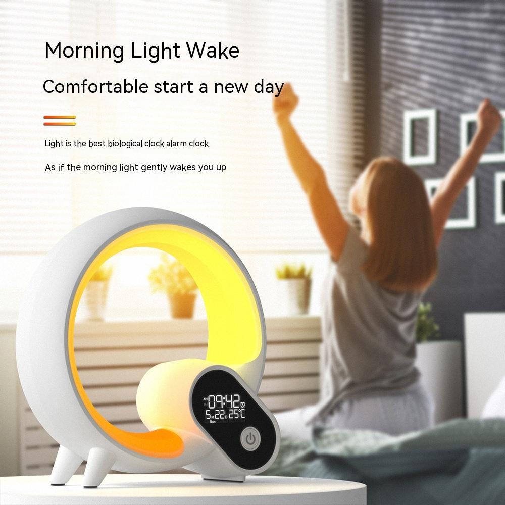 Creative Q Light Analog Sunrise Alarm Clock | Digital Display with 15 White Noise Songs & Smart App Control