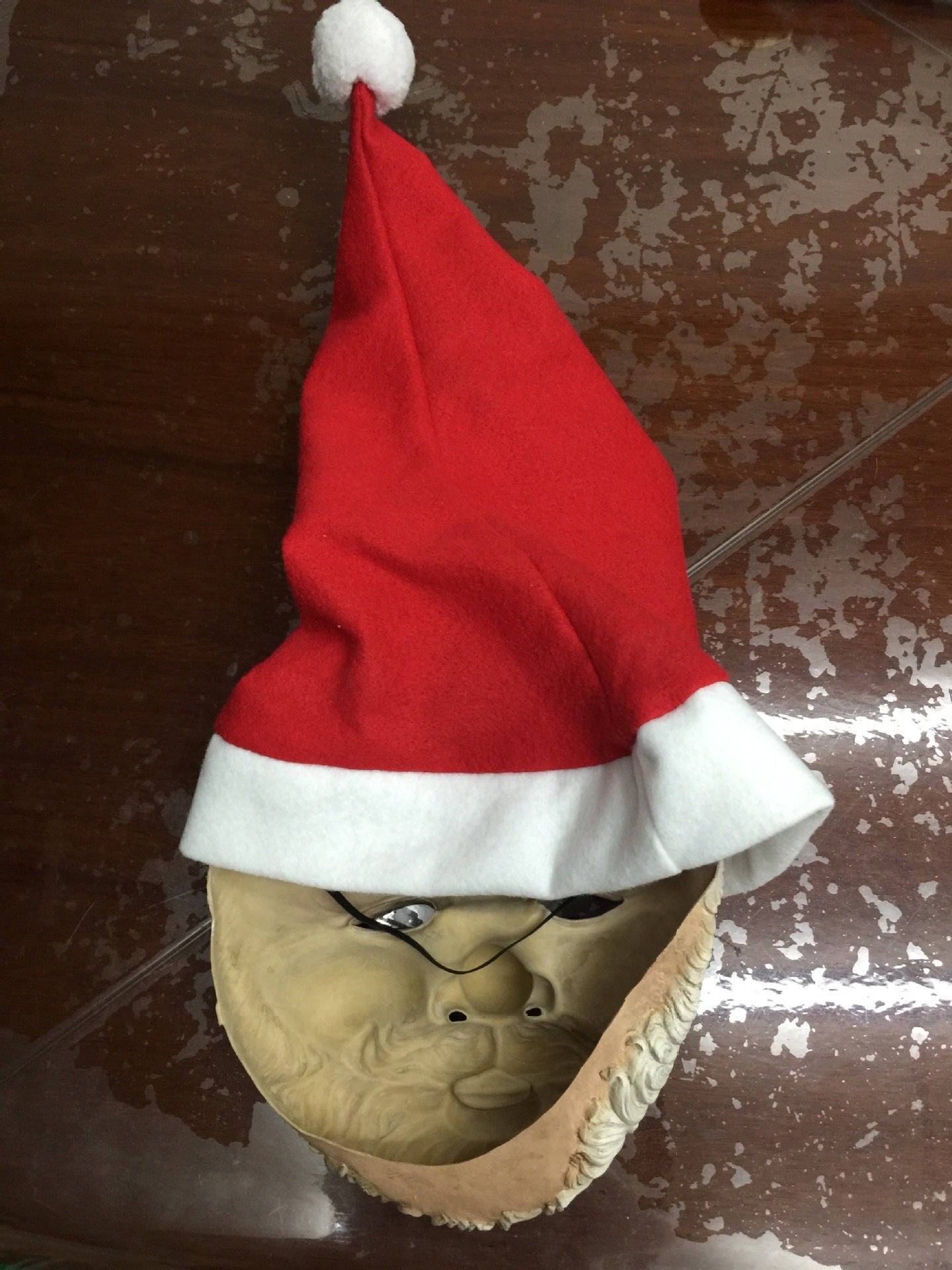 Realistic Santa Claus Mask with Long or Short Curly Beard – Perfect Christmas Gift