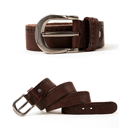 Unisex Cowhide Leather Belt | Premium First Layer Cowhide | Stylish Pin Buckle | Multiple Colours Available