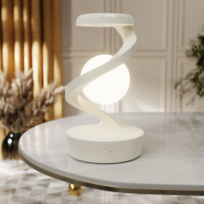 Rotating Moon Desk Lamp with Wireless Charging | Stepless Dimming, Soft Lighting, Induction Sensor