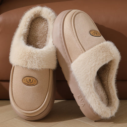 Winter Plush Slippers for Men - Warm, Stylish, Non-Slip Suede Indoor Slippers