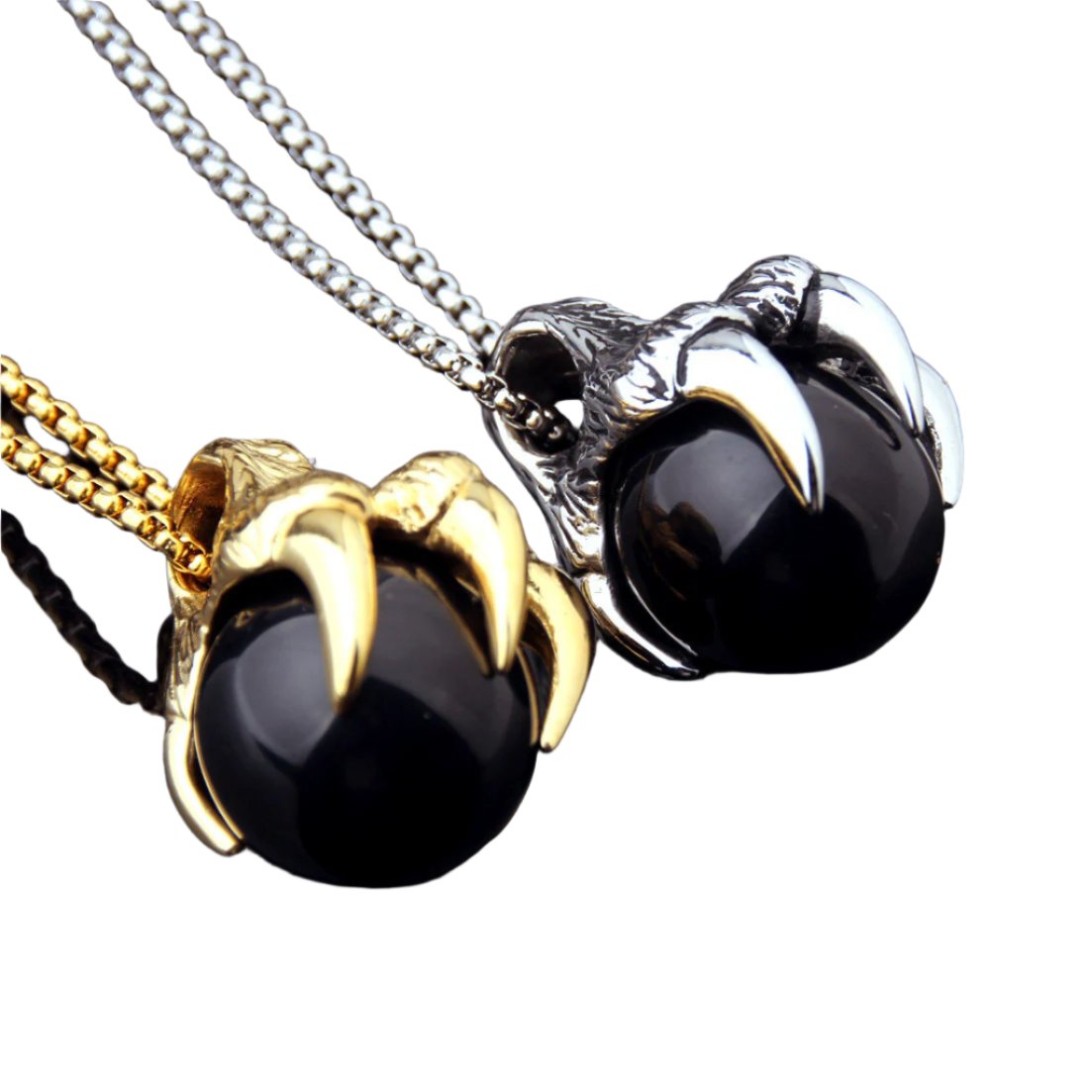 Men's Stainless Steel Fashion Jewelry Necklace - Animal/Zodiac Design | Available in Steel & Gold, With or Without Chain