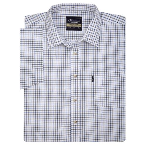 Mens Champion Short Sleeve Tattersall Shirt - 3041-4