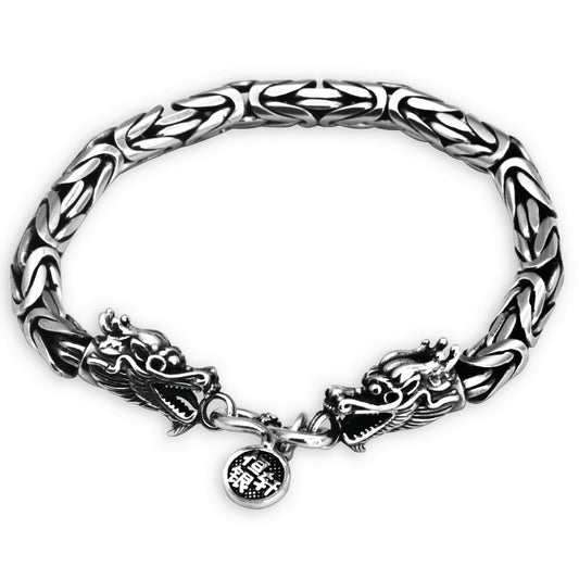 Men's S925 Sterling Silver Bracelet – Retro Style, Various Thickness & Length Options | Up to 56g