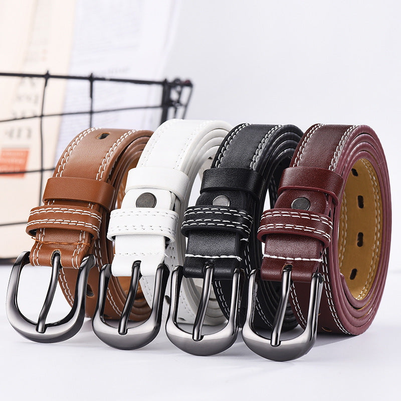 Unisex Imitation Leather Belt | Square Alloy Pin Buckle | Versatile Design for Men & Women | Multiple Colours