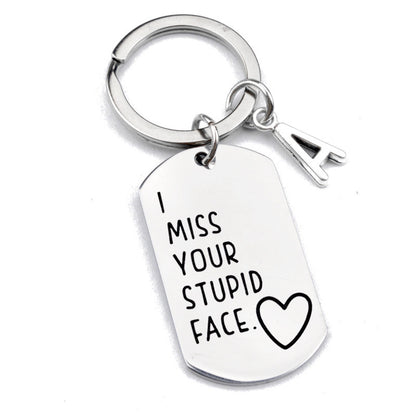 Stainless Steel Engraved Keychain for Couples & Friends – Personalized Gift, Polished Finish, Two Sizes