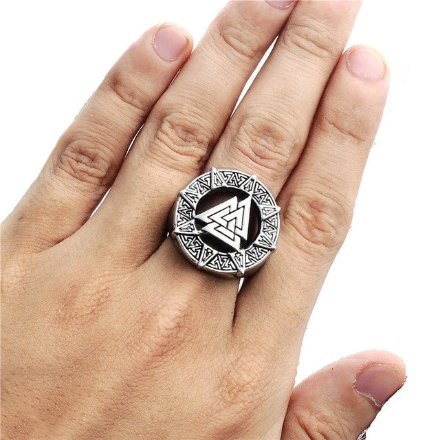 Viking Warrior Men's Ring – Durable Zinc Alloy, Lightweight 15g | Available in Sizes O - Z3