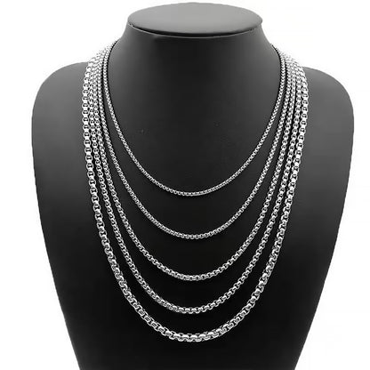 Men's Stainless Steel Necklace | Electroplated Party Pearl Chain | Durable & Sleek Street Style