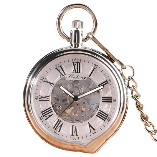 Roman Literal Automatic Mechanical Pocket Watch - Mensclub.co.uk