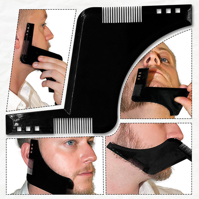 Transparent Black Beard Comb | Dual Teeth | High-Quality ABS Plastic | Perfect Beard Styling Tool