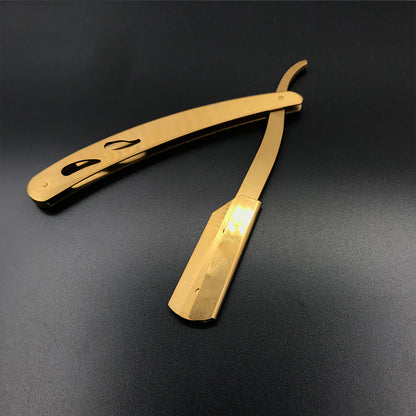 Professional-Grade Straight Razor | Stainless Steel | Includes 10 High-Quality Blades | Perfect Shave