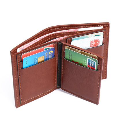 PU Leather Men's Wallet | Multi-Compartment | Stylish Square Vertical Design