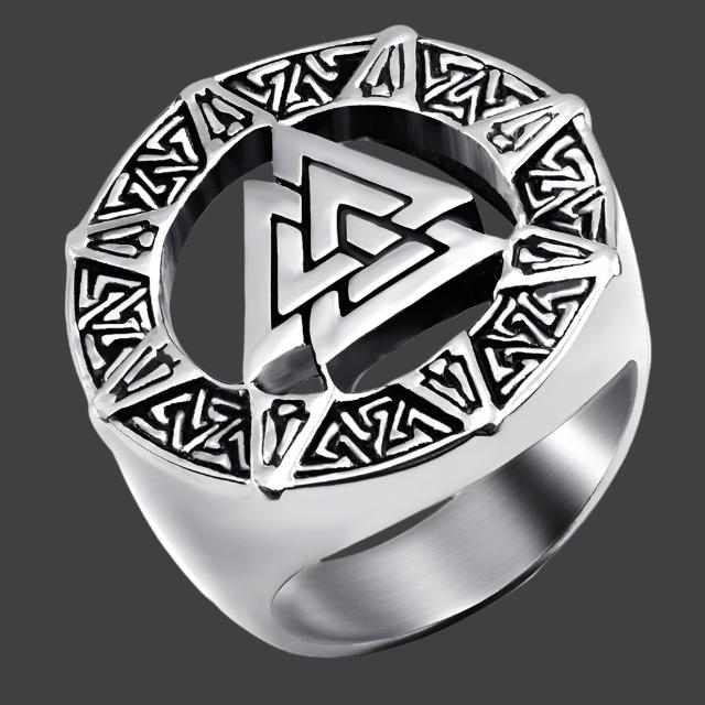 Viking Warrior Men's Ring – Durable Zinc Alloy, Lightweight 15g | Available in Sizes O - Z3