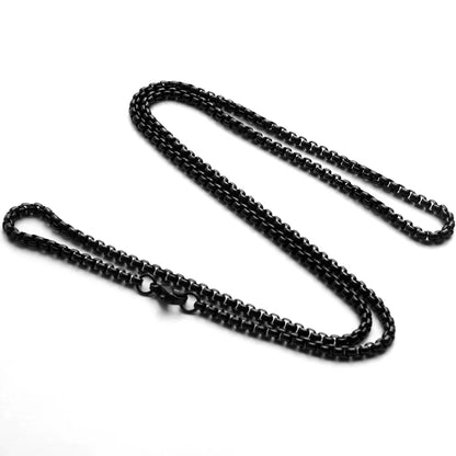 Men's Stainless Steel Necklace | Electroplated Party Pearl Chain | Durable & Sleek Street Style