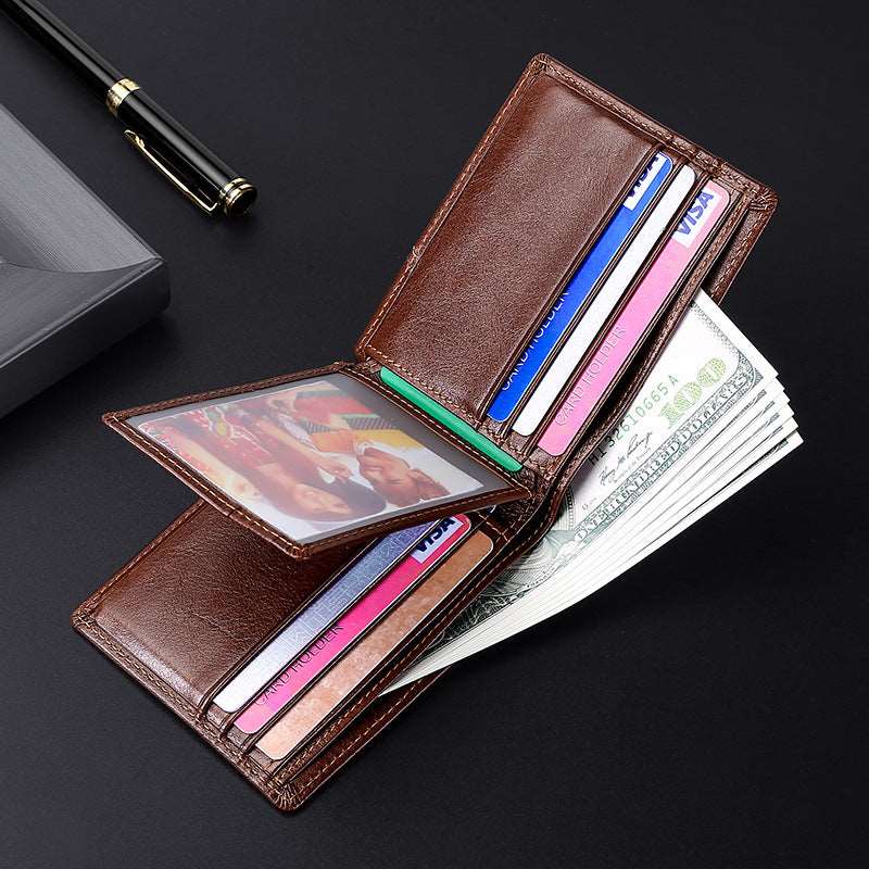 Anti-magnetic Theft Wallet With Photo Window - Mensclub.co.uk