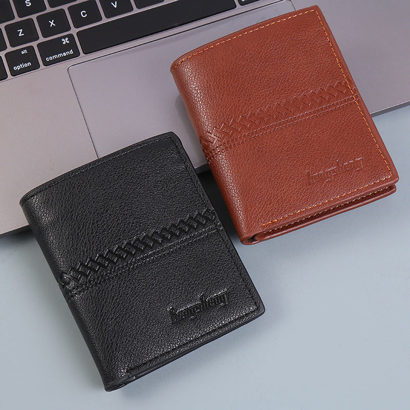 PU Leather Men's Wallet | Multi-Compartment | Stylish Square Vertical Design