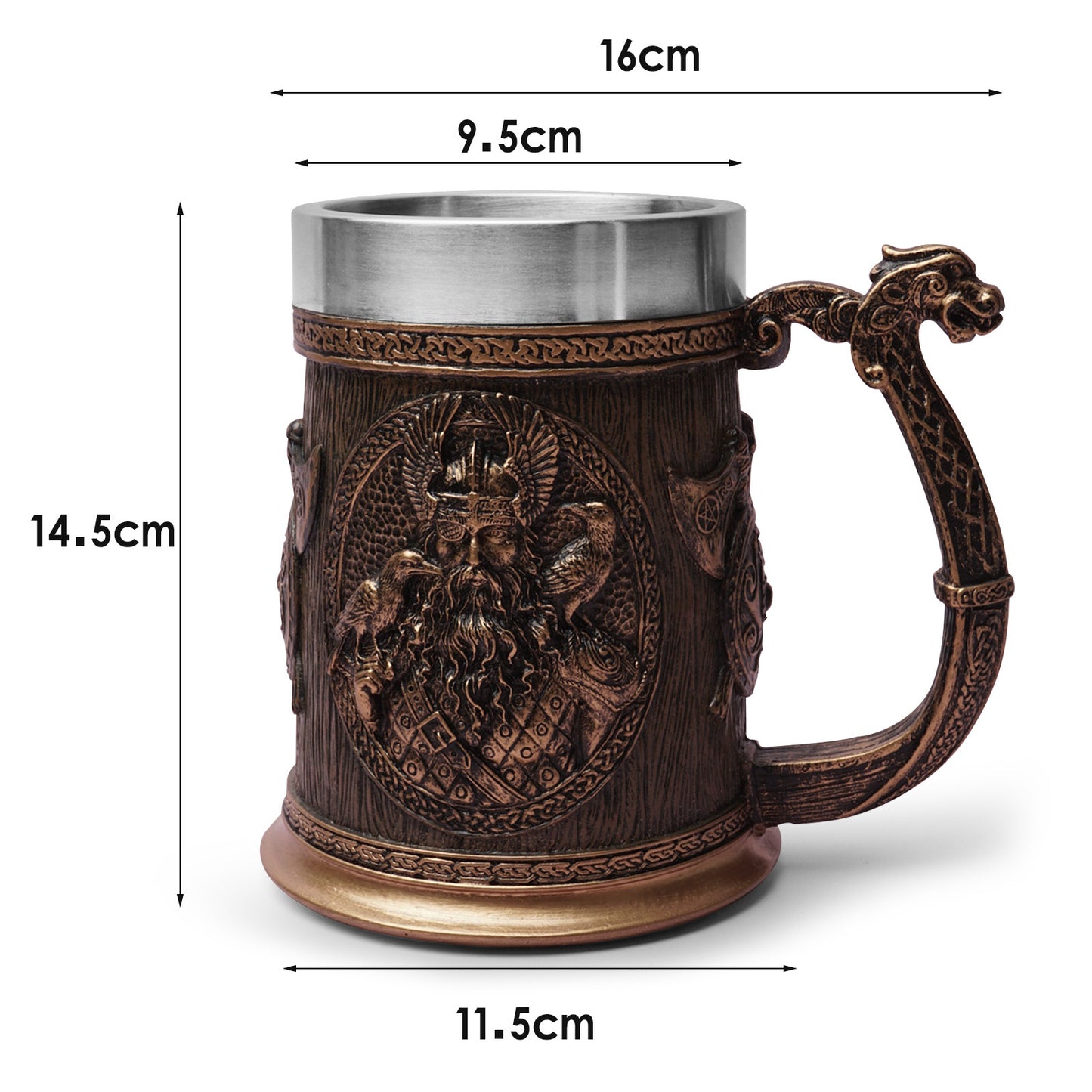 Personalized Tableware Viking Stainless Steel Liner Skull Tankard