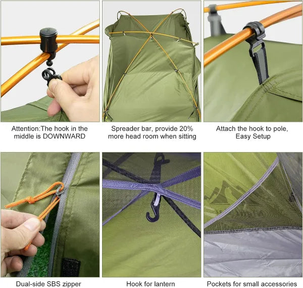 Night Cat 2 Persons backpacking tent with Aluminium Poles-1