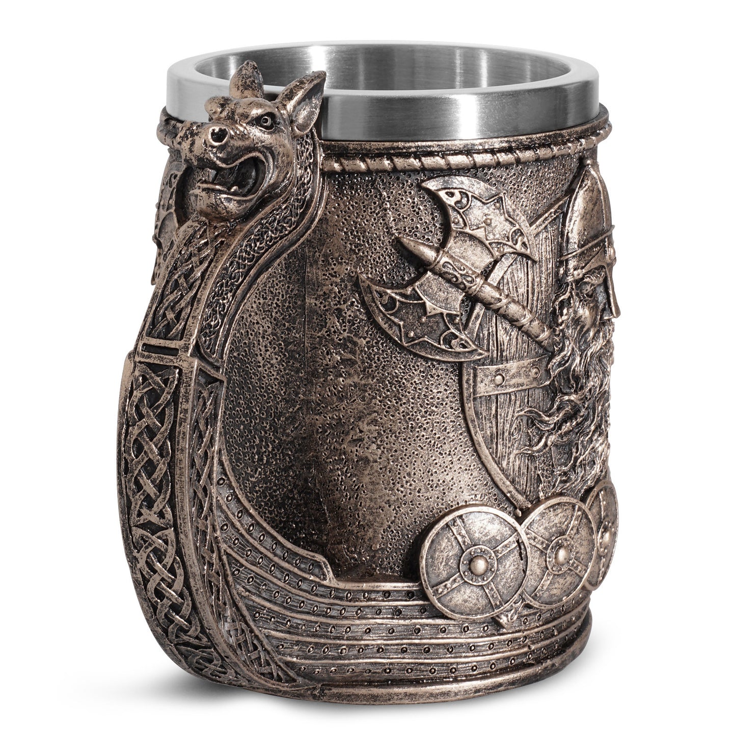 Personalized Tableware Viking Stainless Steel Liner Skull Tankard