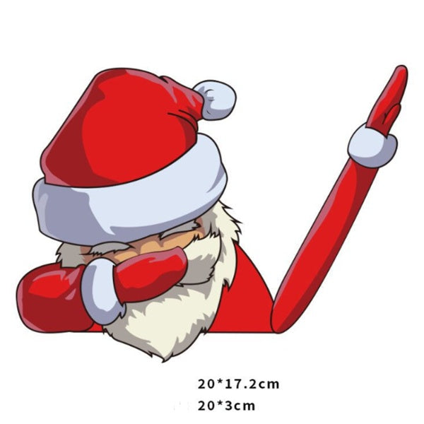 Santa Wiper Car Sticker | Waterproof & Sun-Proof | Reusable Festive Decoration for Your Vehicle