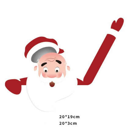 Santa Wiper Car Sticker | Waterproof & Sun-Proof | Reusable Festive Decoration for Your Vehicle