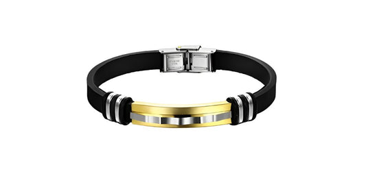 Men's Stainless Steel & Genuine Leather Bracelet – Stylish & Durable | Perfect for Any Occasion