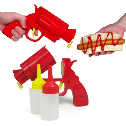 Creative Pistol Shape Seasoning Bottle | 200ml, Food Grade Plastic for Sticky Seasonings