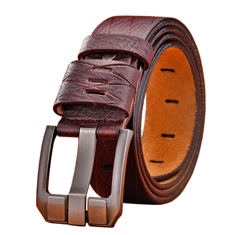 Versatile Double Skin Leather Belt for Men | Stylish and Durable | Leisure Accessory