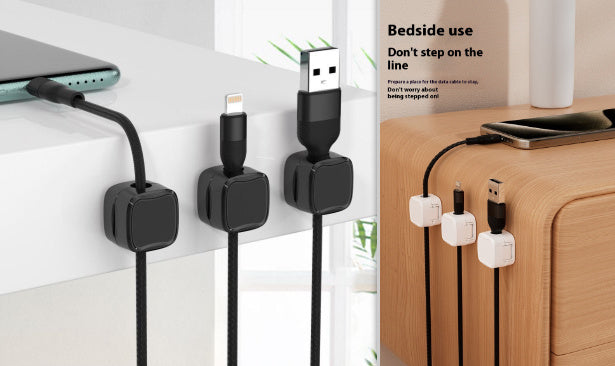 Magnetic Cable Clip Under Desk Cable Management | Easy Installation, Secure Cord Organizer